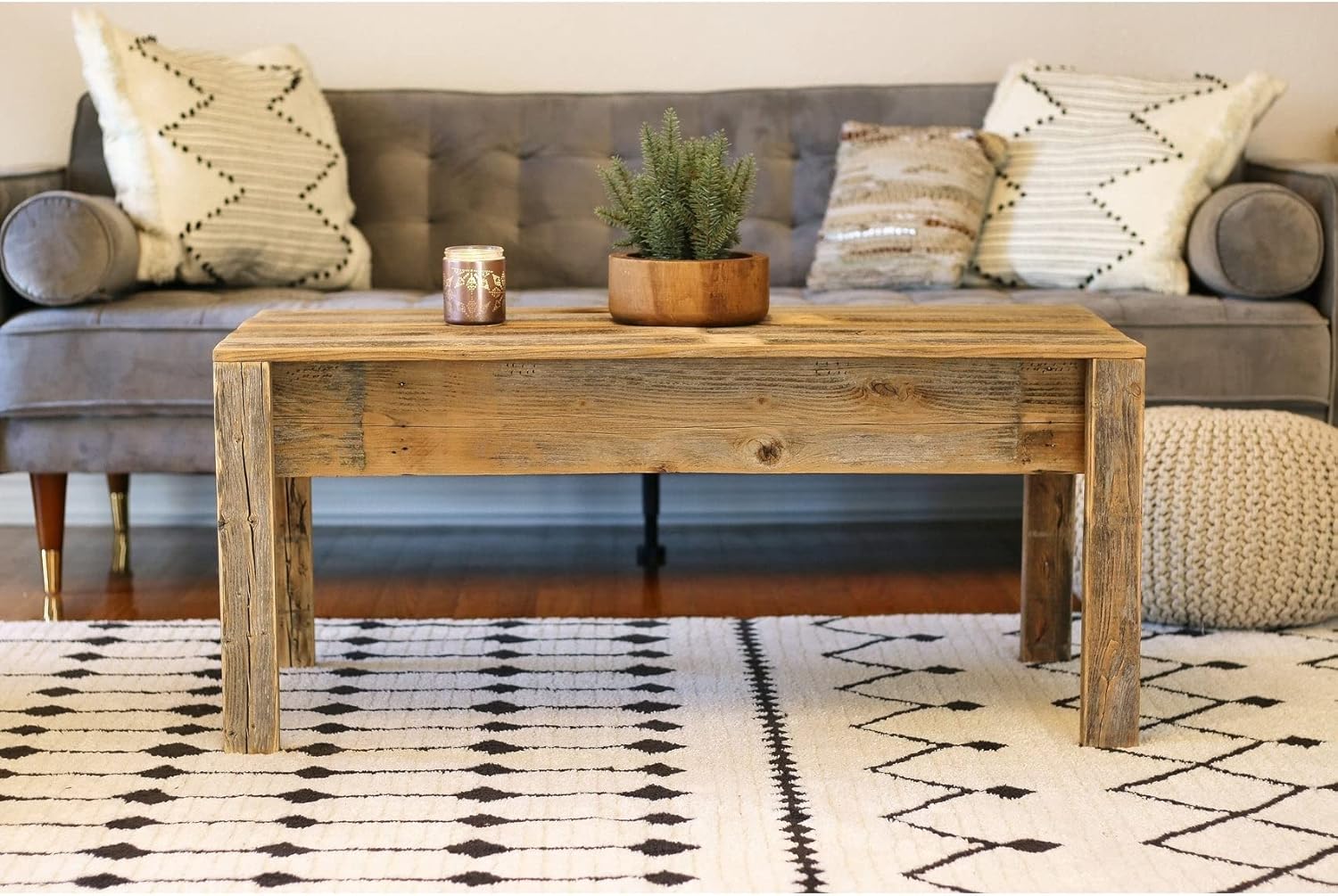 Natural Unfinished Open Floor Coffee Table D4331