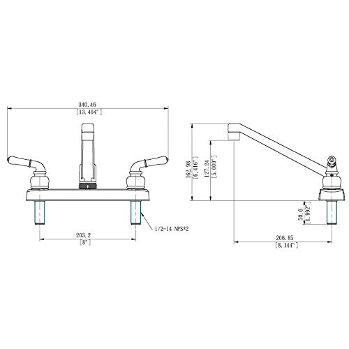 Chrome Kitchen Sink Faucet W322