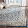 9' x 12' Blue & Beige Vintage Oriental Area Rug N818887