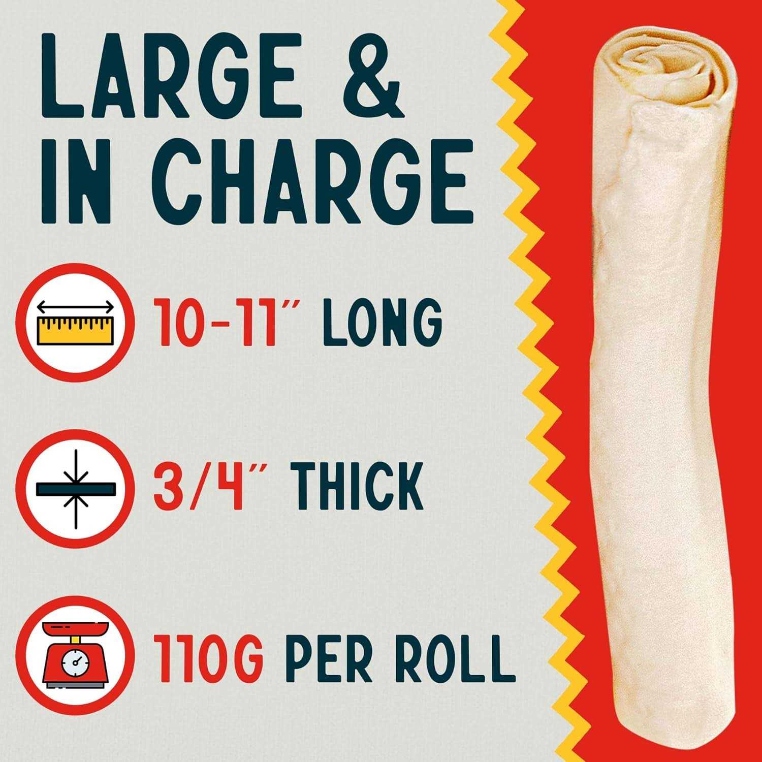 10-11 Dog Rawhide Retriever Rolls O2717