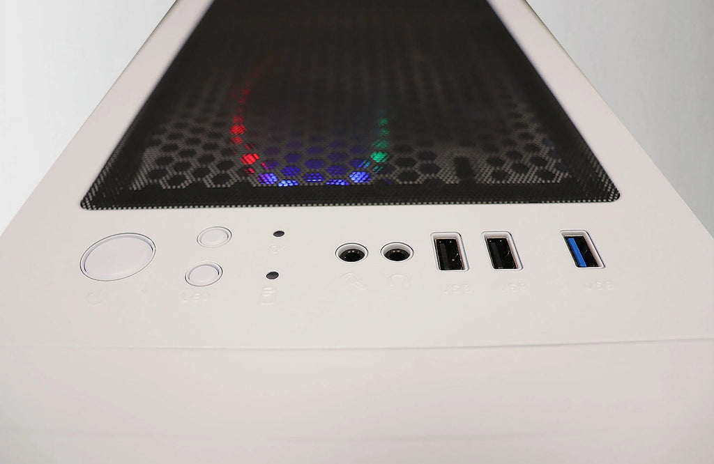 White Intel Core i5 3.40GHz GeForce GTX 650 8GB RAM 1TB HDD WiFi RGB Lighting Windows 10 Pro Gaming PC Desktop Computer W114