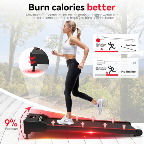 Walking Vibration Pad, Under Desk Treadmill, 2.5HP Low Noise Treadmill Pad with Remote Control S818898