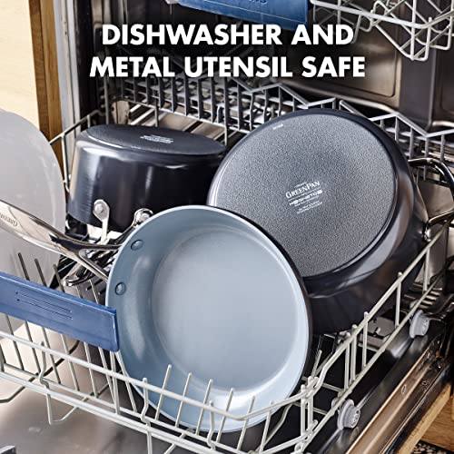 2QT and 3QT Hard Anodized Ceramic Nonstick Saucepan Pot Set with Lids, Gray C784331