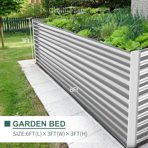8x4x3ft Rectangular Galvanized Raised Garden Beds B108