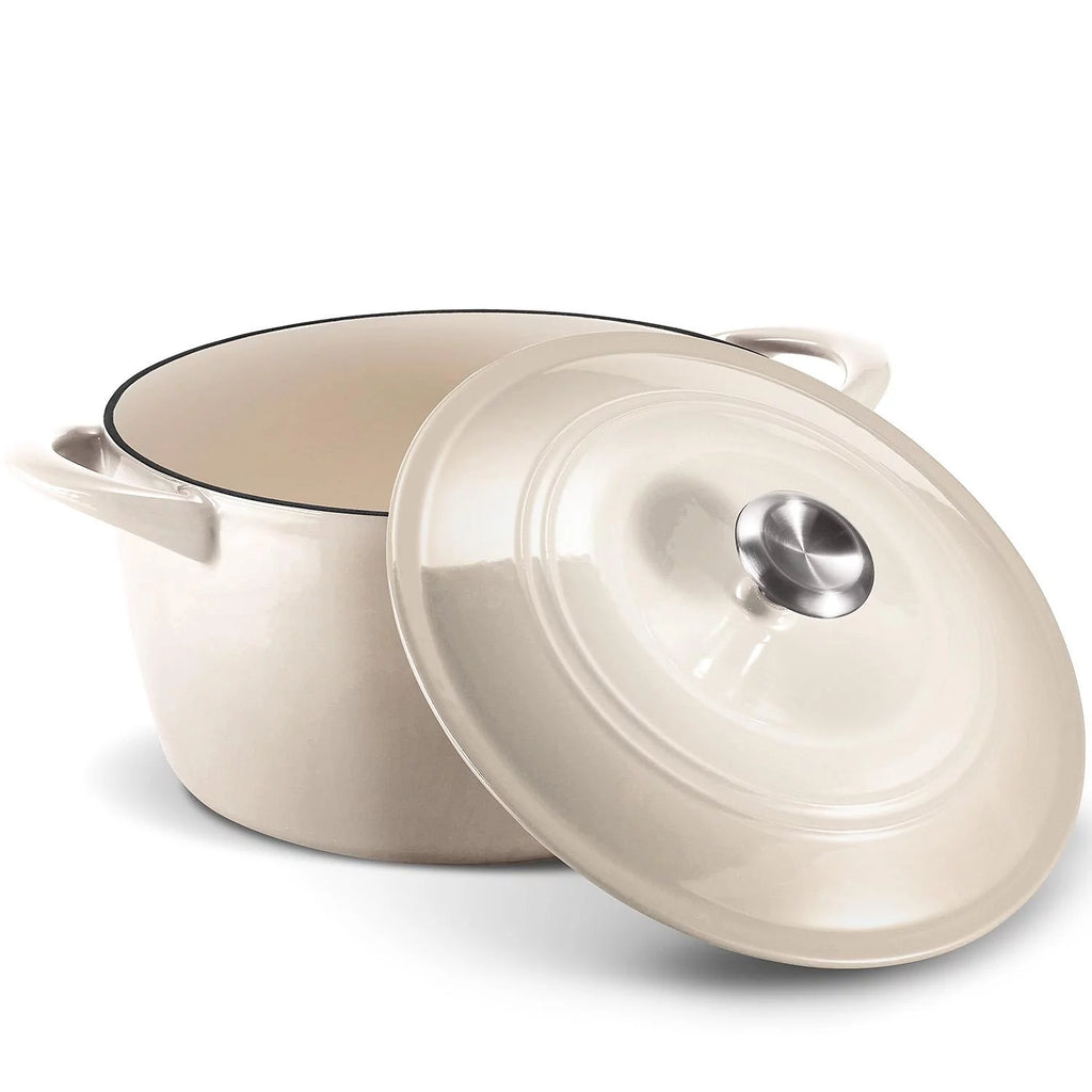 Enameled Cast Iron 7-Qt Covered Round Dutch Oven L656