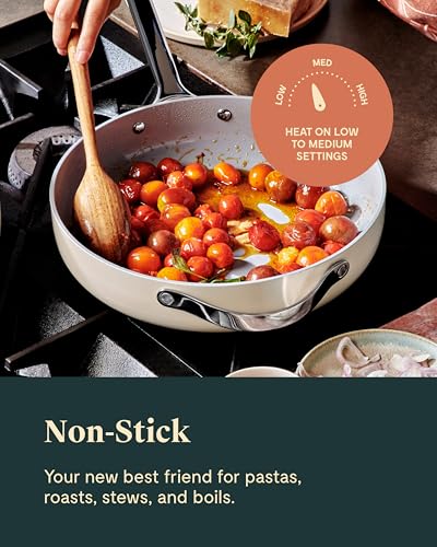 Nonstick Ceramic Sauté Pan with Lid 4.5 qt 11.8" Gray B8479