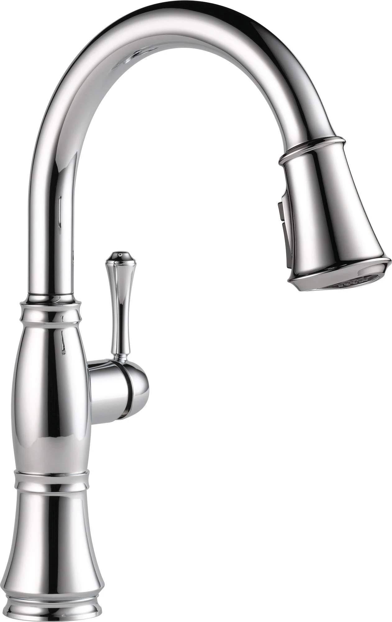 Chrome Single Handle Pull Down Kitchen Faucet F764386