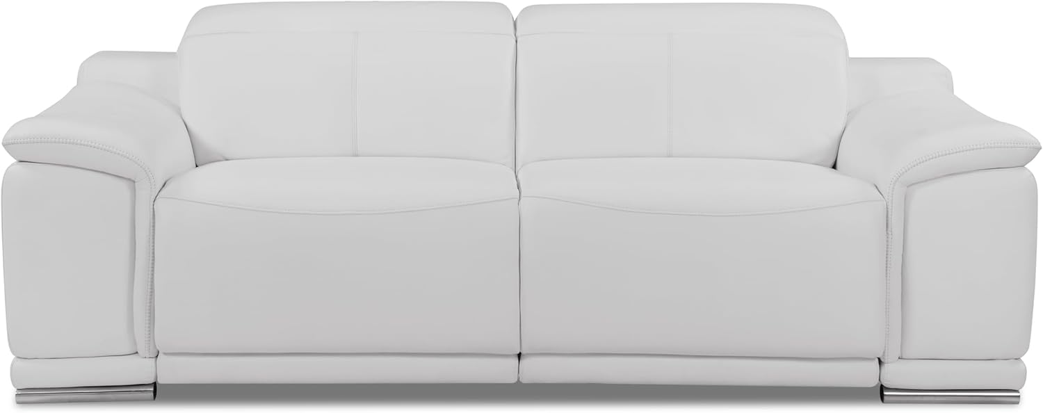 87 Inch Genuine Italian Leather Power Reclining Sofa S6834