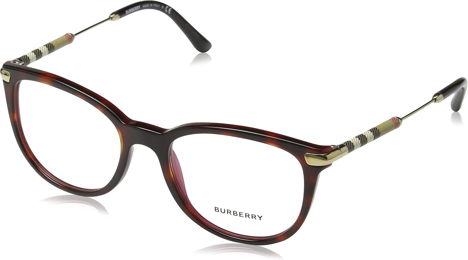 Havana Bordeaux Plastic Square Eyeglasses E1946