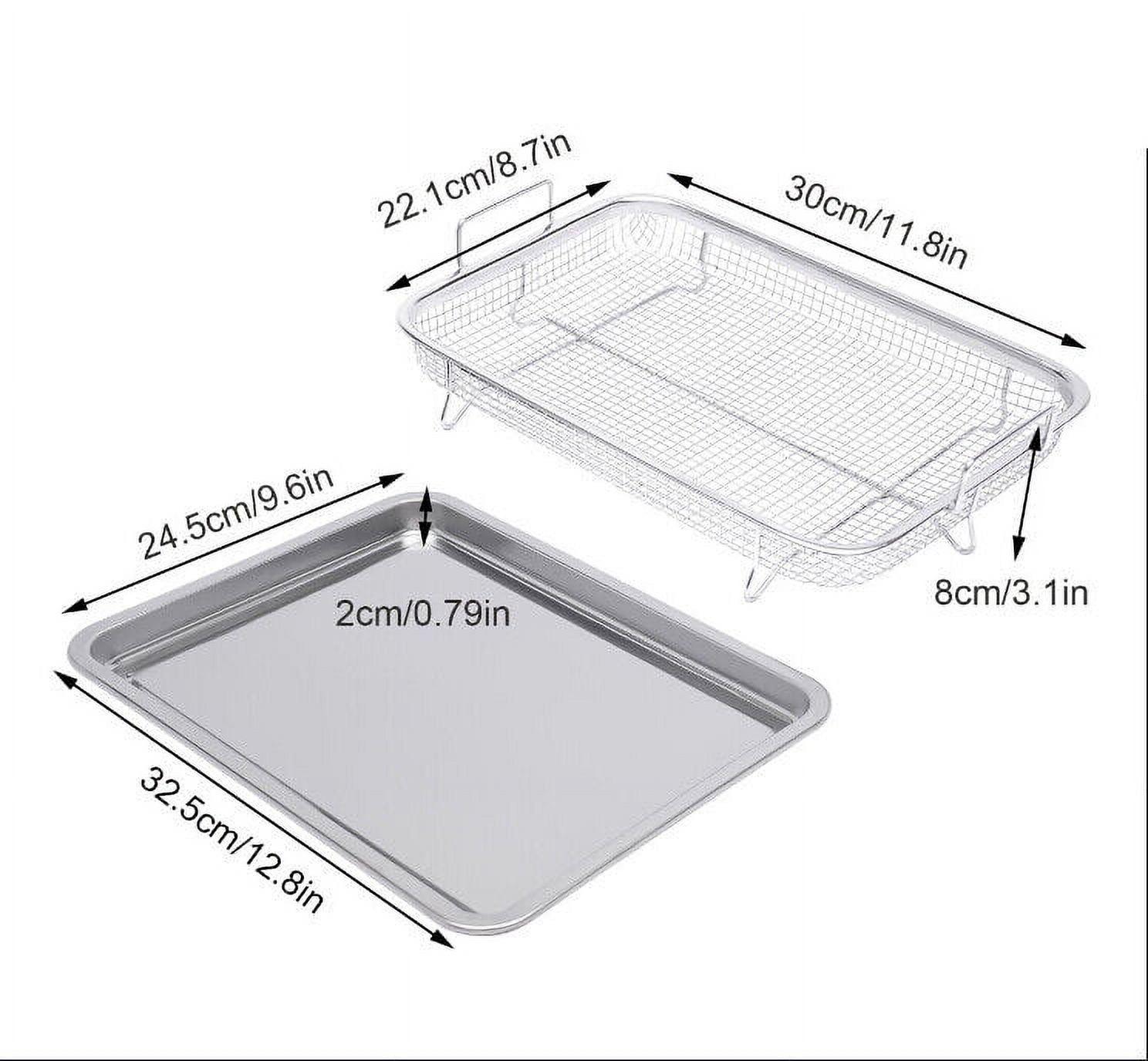 Stainless Steel Air Fryer Basket 2 Piece Set T141
