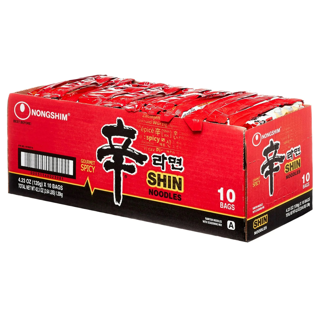 Nongshim SHIN Ramen Spicy Soup Noodles (10 Pack) O583