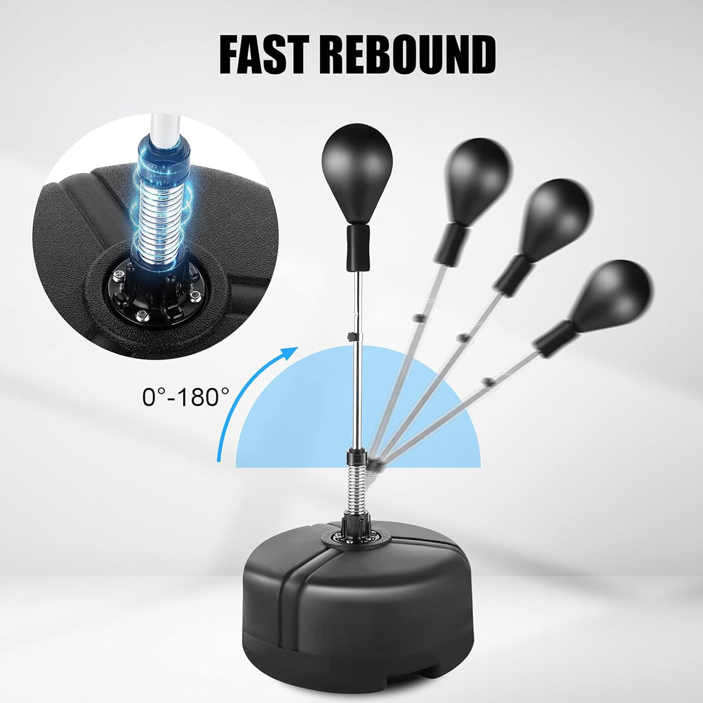 Black Reflex Bag Punching Boxing with Adjustable Height Spring L514