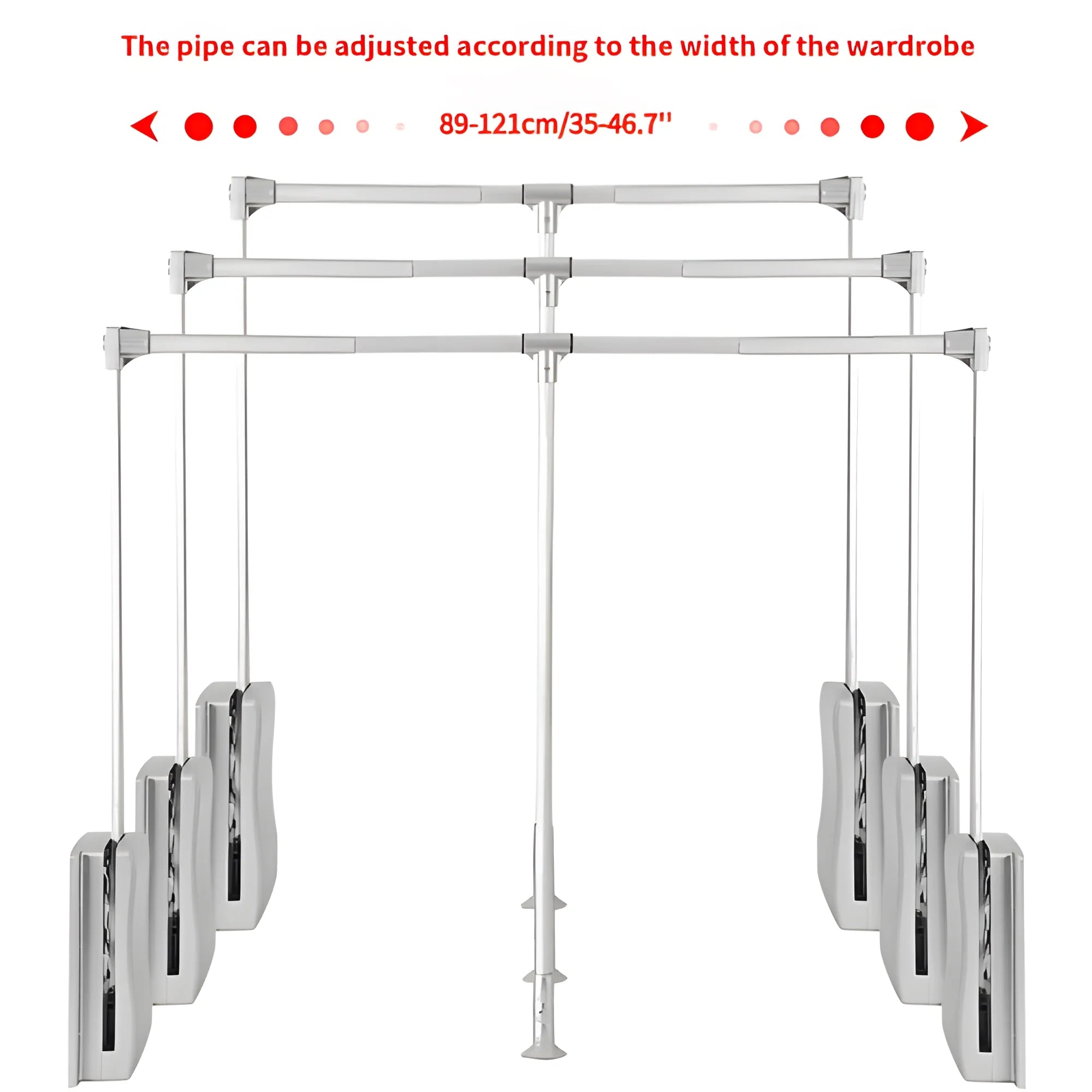 Adjustable 35-46.7 inch Heavy Duty Closet Rod R88779