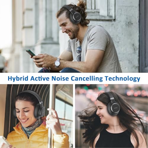 Active Noise Cancelling Bluetooth Headphones with Microphone T645