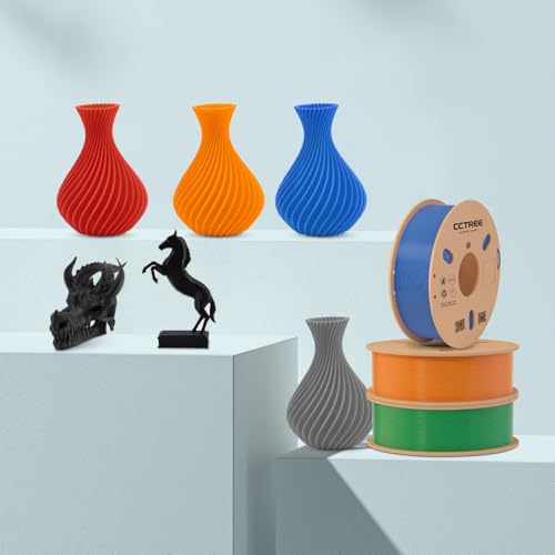 1.75mm PLA 3D Printer Filament Bundle 2Kg Black 2-Pack Q7900