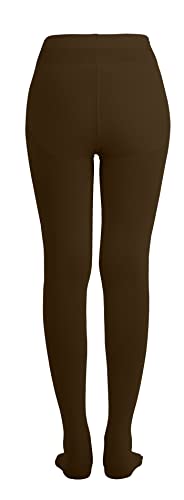Women's Solid Colored Opaque Microfiber Footed Tights C763830