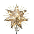 12" Gold Lighted Capiz Tree Topper Star Z7855