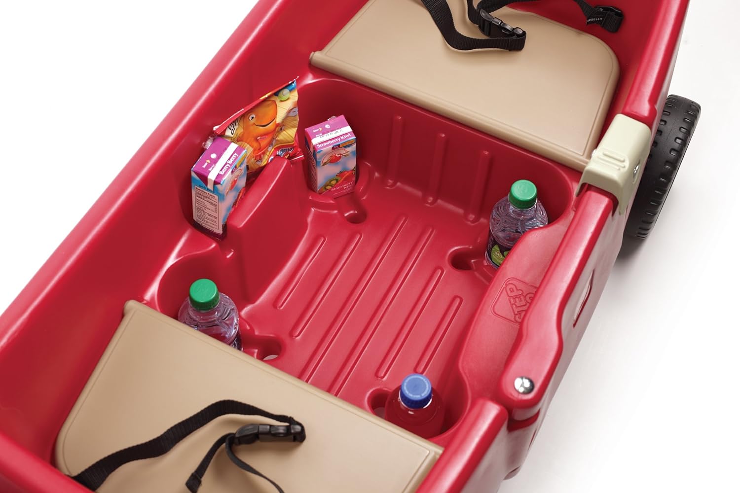 All Around Wagon with Whisper Wheels, Contoured Seats, Seat Belts, Cup and Snack Holders, Storage, Foldable Handle W635
