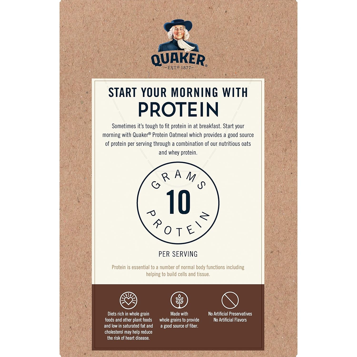 Protein Maple Brown Sugar Instant Oatmeal, 12.6 oz, Pack of 6 H613