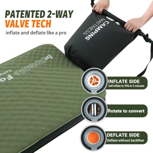 4" Ultra-Thick Self Inflating Foam Camping Mattress R15022