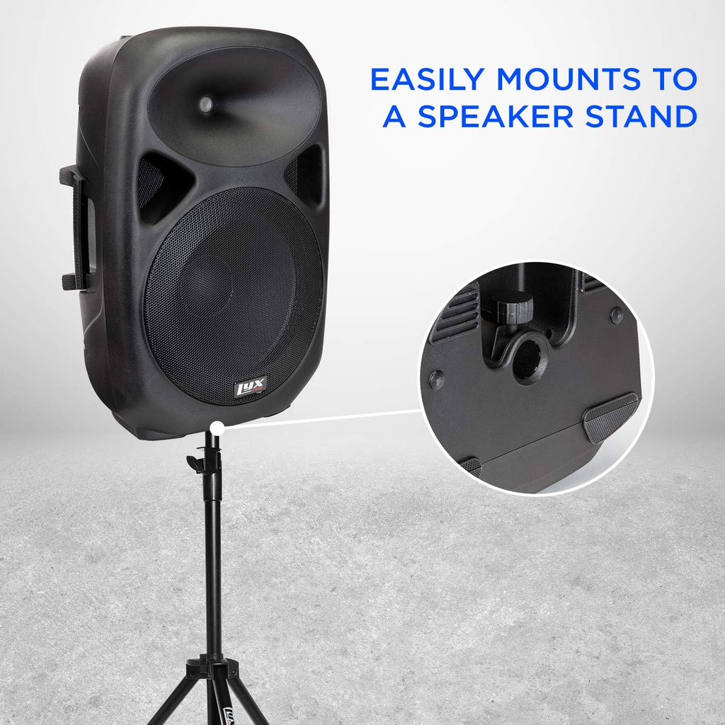 15 Inch PA Active Speaker System with Bluetooth, MP3, USB, SD Card Slot W4324