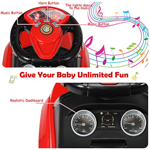 3 in 1 Ride on Push Car with Parental Handle (Pink) L557