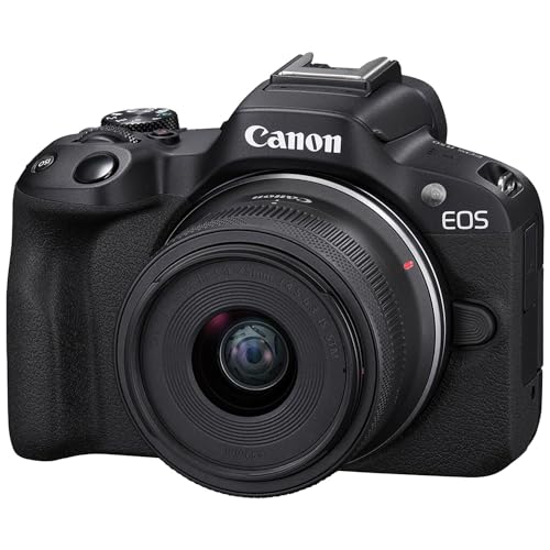 Black Mirrorless Camera with RF-S 18-45mm and RF-S 55-210mm Lens Kit R200