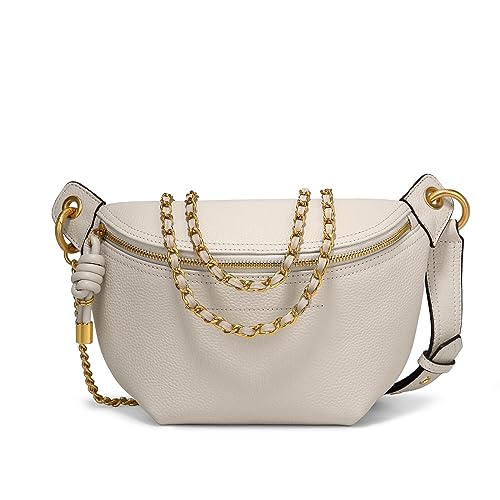 Genuine Leather Waist Packs with Chain Straps K53045