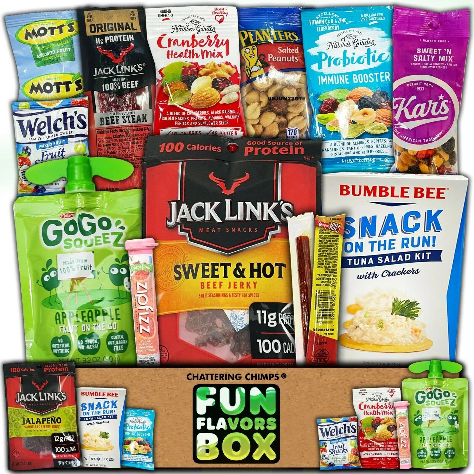 Healthy Fitness Snacks Care Package Gift Box Sampler F497227