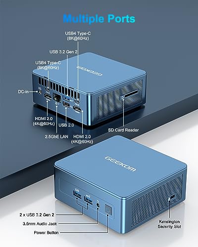 13th Intel Core i7 Mini PC with 32GB DDR4 RAM and 1TB PCIe Gen4 SSD M4896