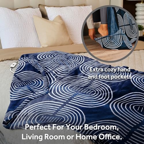Dove Grey Heated Throw Blanket F305