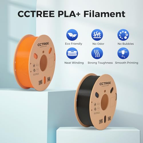 1.75mm PLA 3D Printer Filament Bundle 2Kg Black 2-Pack Q7900