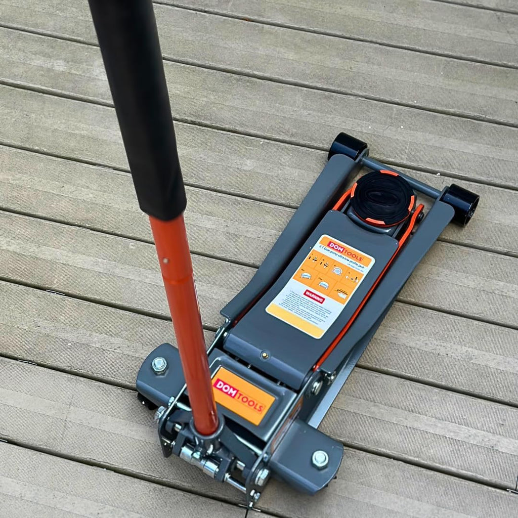 3.0 Ton Floor Jack with Dual Hydraulic Pumps & Reinforced Lifting Arm W661