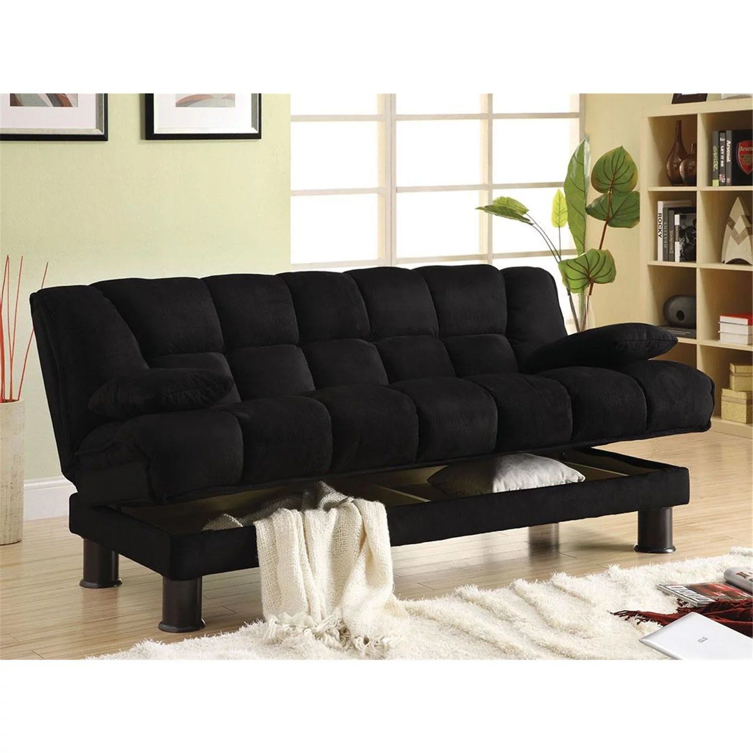 Black Futon Sofa W175256