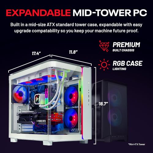 Desktop PC, Ryzen 7 7700 3.8 GHz, AMD RX 9070XT 16GB, 2TB Gen4 NVMe SSD, 32GB DDR5 RAM 6000 RGB, 850W Gold PSU, Wi-Fi, Win 11 P318936