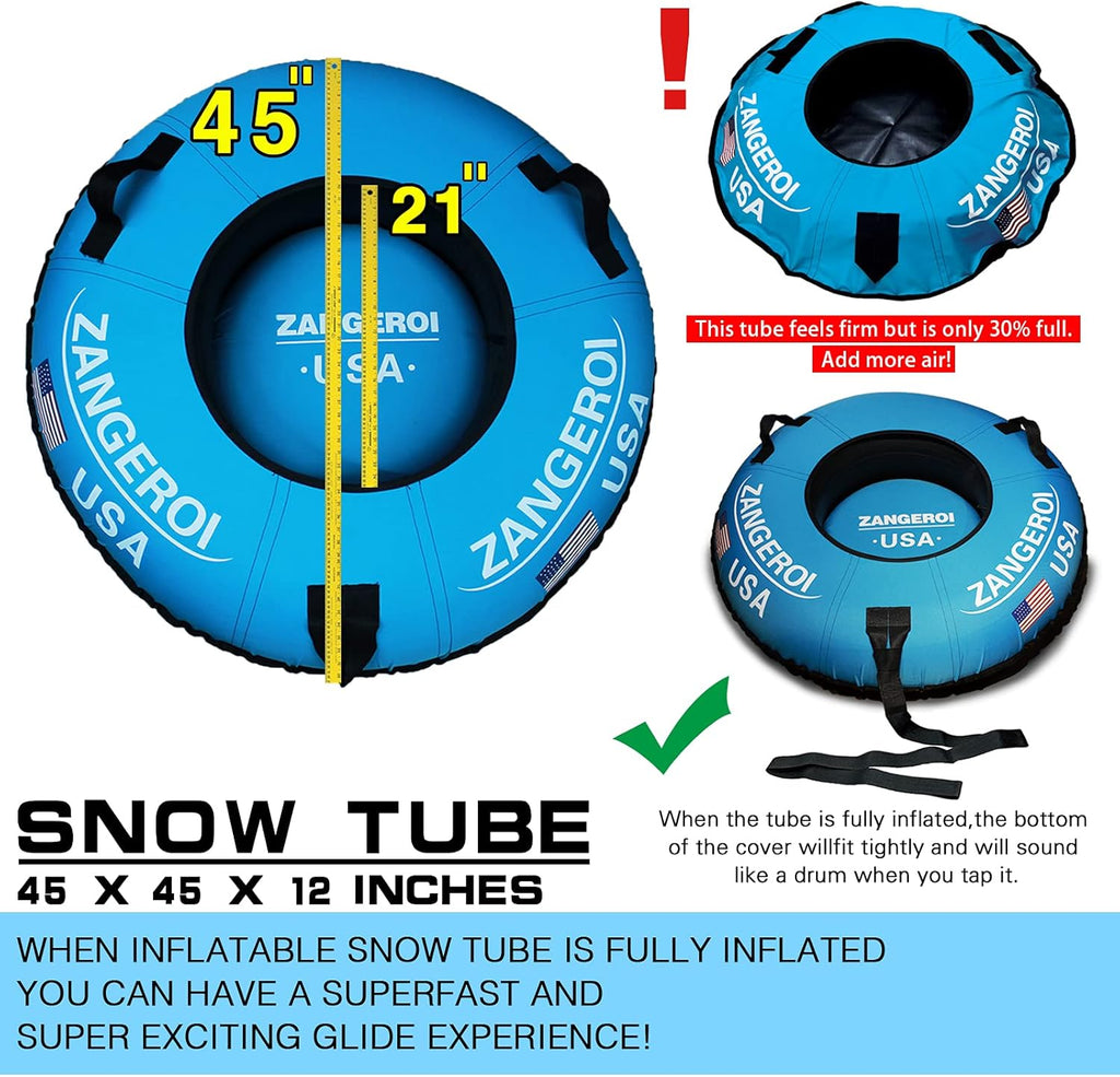 45 inch Heavy Duty Inflatable Snow Tube with Cover Z822031