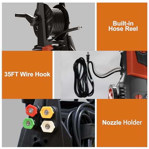 Electric Pressure Washer 5000PSI 3.5GPM with 20FT Hose & 16.3FT Cord N850