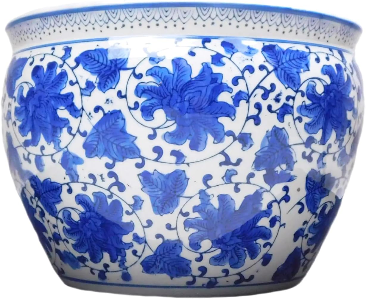Blue and White Jardiniere W8282