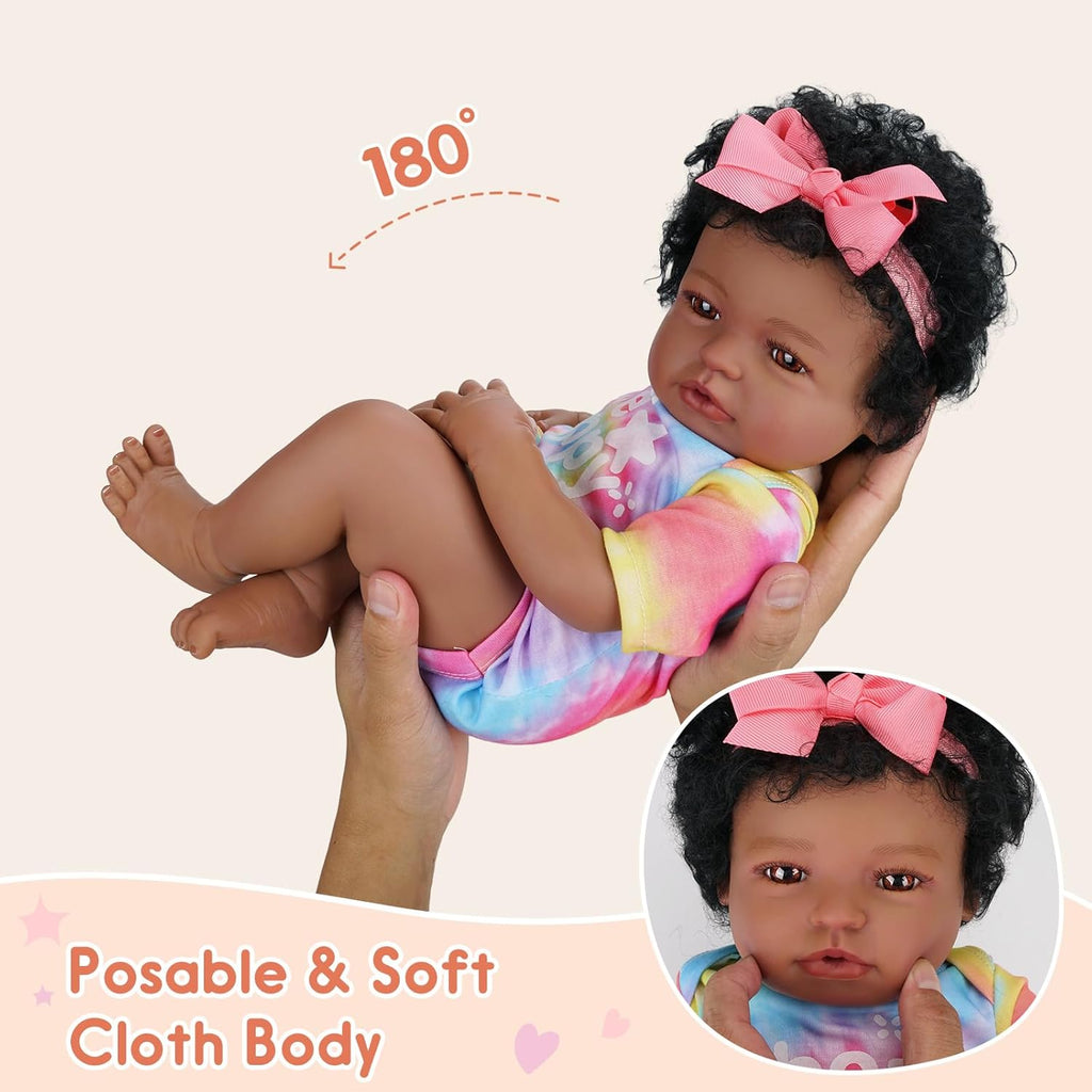 20 Inch Cloth Body Brown Eyes Reborn Baby Doll K872