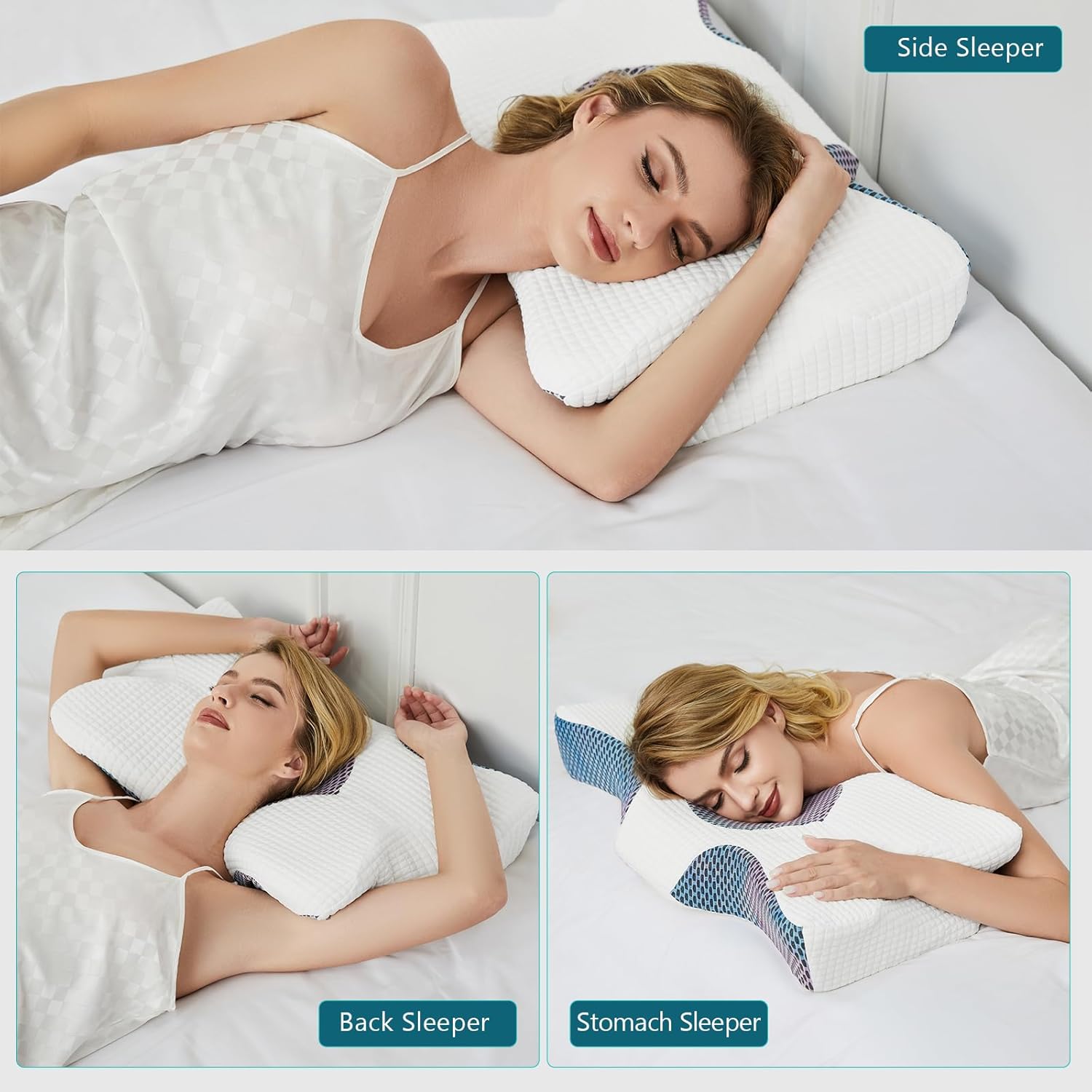 Ergonomic Memory Foam Cervical Pillow with Pillowcase P160