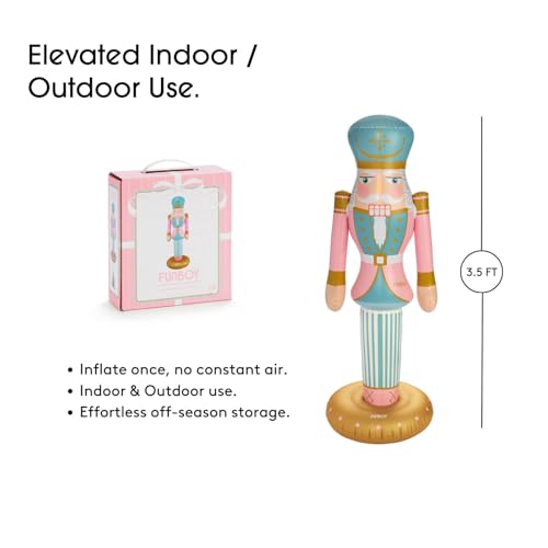 3.5 FT Giant Inflatable Pink Nutcracker Christmas Decor E17280