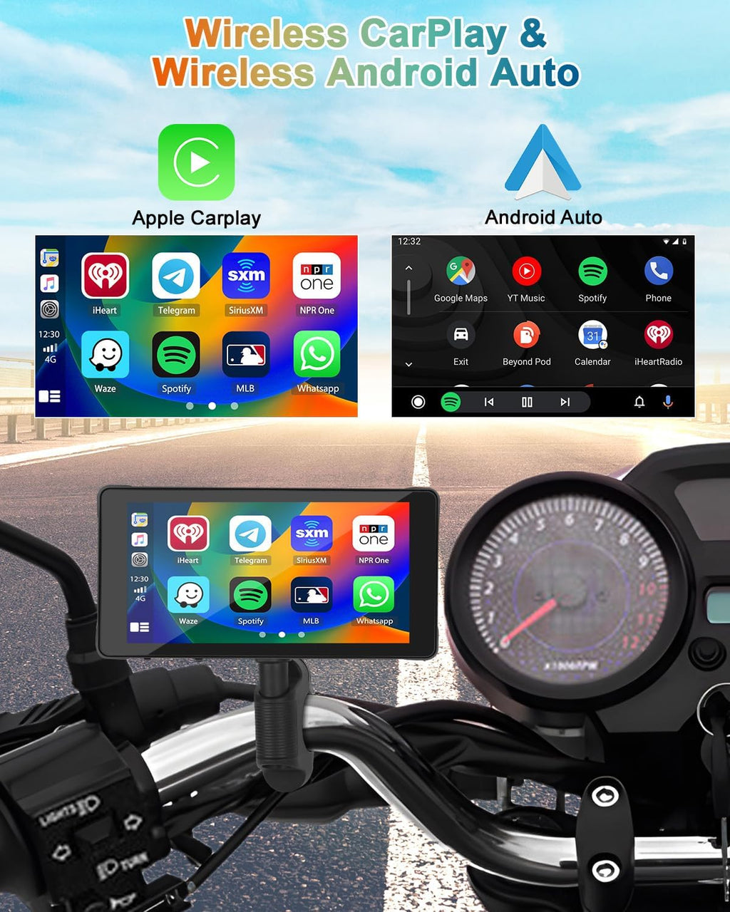 5.5'' Portable Wireless Car Play Screen with Dual Bluetooth W8121