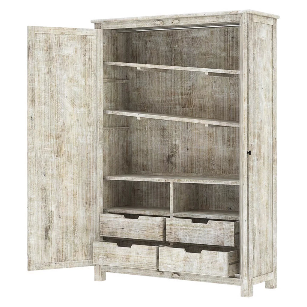Vintage Carved Wooden Armoire A553
