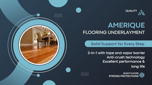 3-in-1 Heavy Duty Foam 3Mm Thick Flooring Underlayment Padding with Tape & Vapor Barrier Z9247