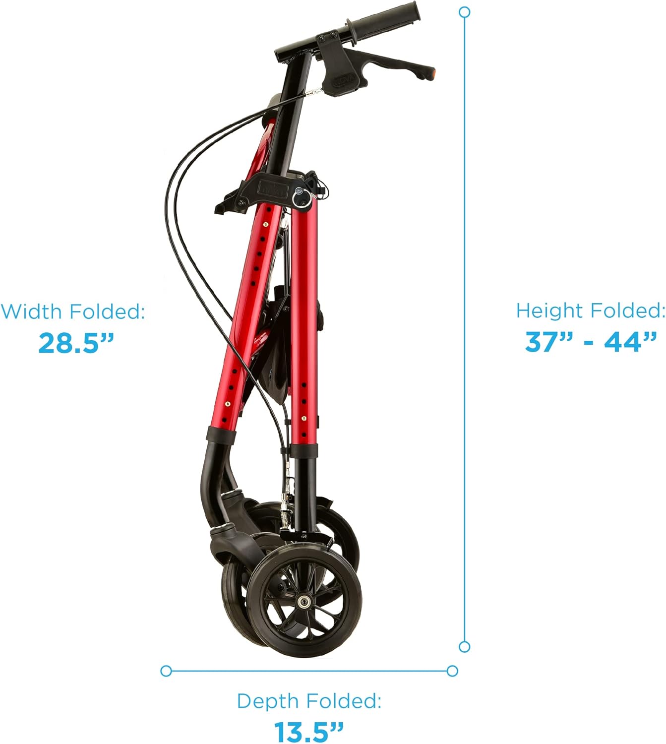Red Heavy Duty Extra-Wide Rollator T77868