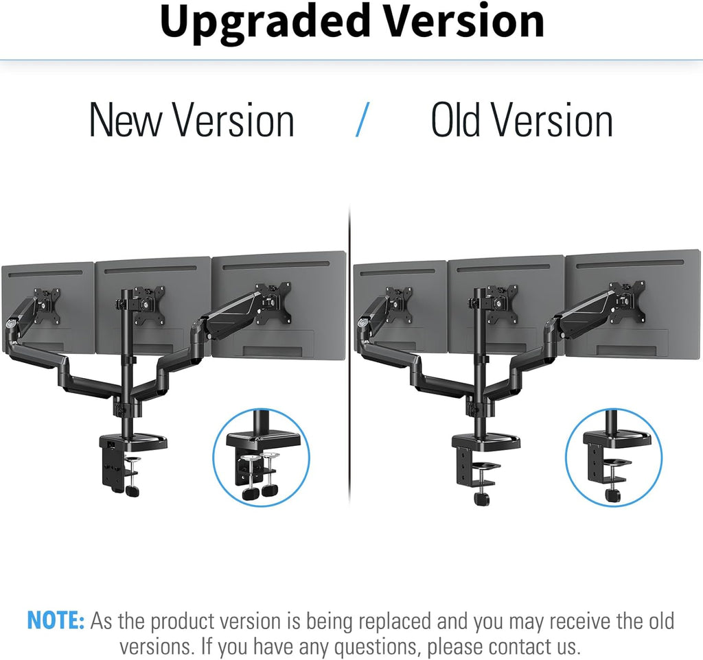 Triple Monitor Desk Mount for 3 Screens Up to 27 inch V20153