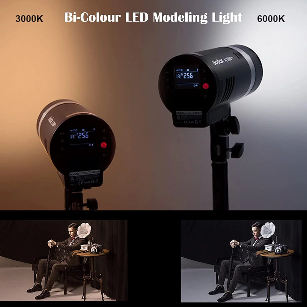 300W TTL Outdoor Flash with Bi-Color Modeling LED J771