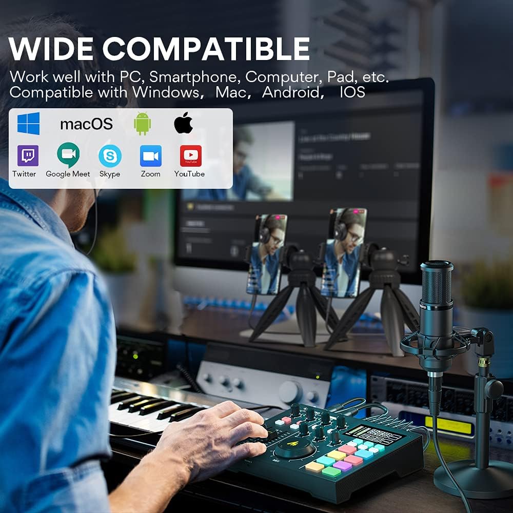 Audio Interface with DJ Mixer and Sound Card G40941