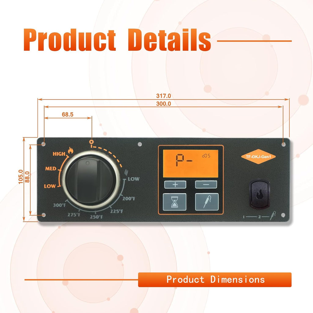 Control Panel Digital Thermostat for Pellet Grill H5073