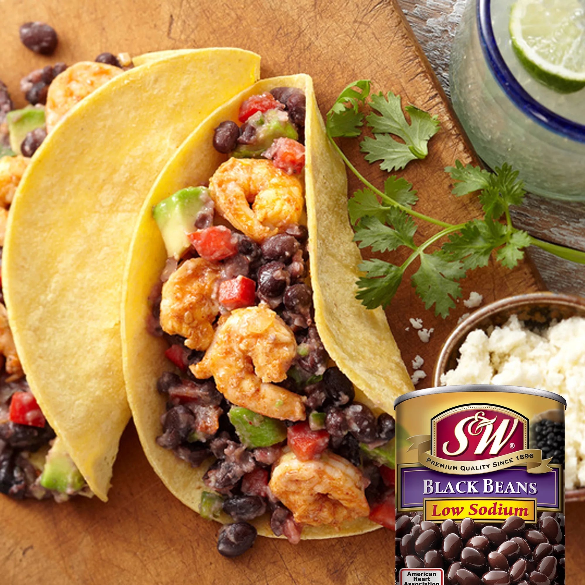 12 Pack Low Sodium Canned Black Beans, 15 Ounce Can L635058